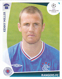 Kenny Miller Glasgow Rangers samolepka UEFA Champions League 2009/10 #445
